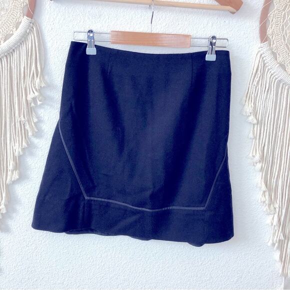 Tory Burch dk navy blue black wool mini skirt size 4 - Picture 1 of 6